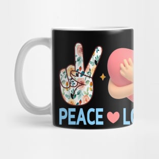 Peace Love Tooth Leopard Assistant Hygienist Funny Dentist Mug